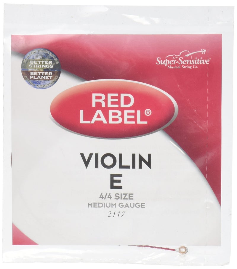 Super Sensitive 2117 Coated Steel Violin Strings, Medium - Image 1